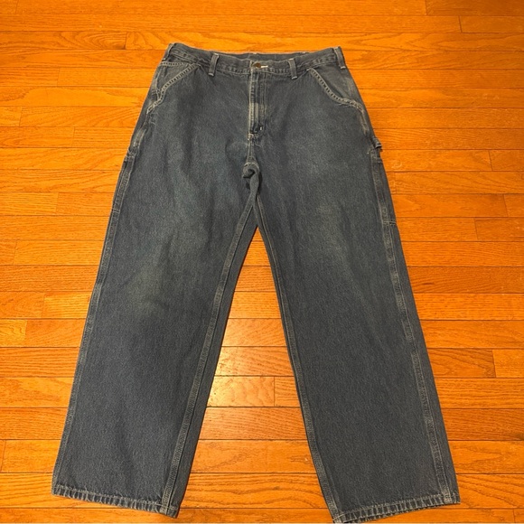 Carhartt Other - Carhartt Carpenter Jeans Mens 36x30 Blue Original Dungaree Fit Straight B13 DST